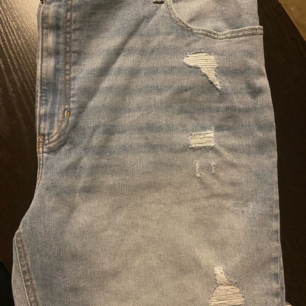 True Nation Athletic Fit Distressed Denim Shorts Men’s 46 Light Wash Cutoffs